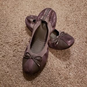 Xappeal Silver Ballet Flats Size 10
